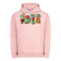 Pigment Salmon hippie coffee cups Urban Hoodie - texasbilliewilder