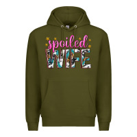 Army Green spoiled wife Premium Hoodie - texasbilliewilder