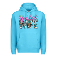 Ocean Blue spoiled wife Premium Hoodie - texasbilliewilder