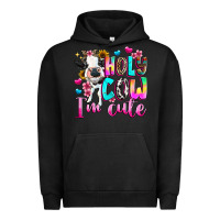 Pigment Black holy cow  m cute Urban Hoodie - texasbilliewilder