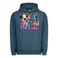 Pigment Midnight Navy holy cow  m cute Urban Hoodie - texasbilliewilder