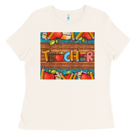 Teacher And Pens Apples Books Leopard And Tooled Leather Tumbler Ladies Tee | Teevron