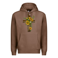 Chestnut sunflower cross Premium Hoodie - texasbilliewilder