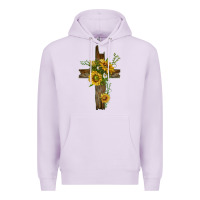 Lilac sunflower cross Premium Hoodie - texasbilliewilder