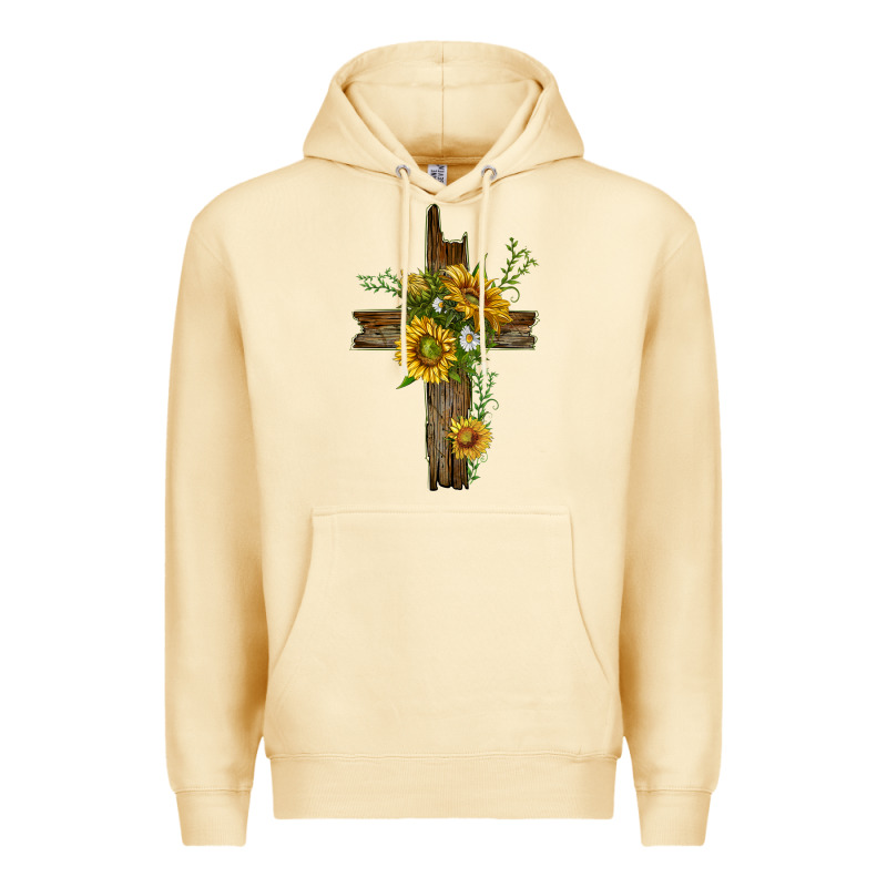 Sunflower Cross Premium Hoodie by texasbilliewilder | Teevron