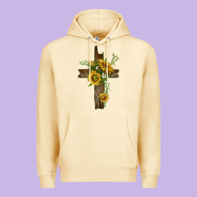 Premium Hoodie sunflower cross