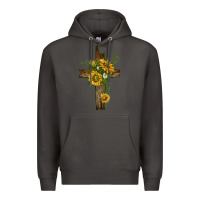 Smoke sunflower cross Premium Hoodie - texasbilliewilder