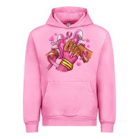 Fuchsia Pink Breast Cancer afro girl sneakers Urban Hoodie - RanaPortraitStore