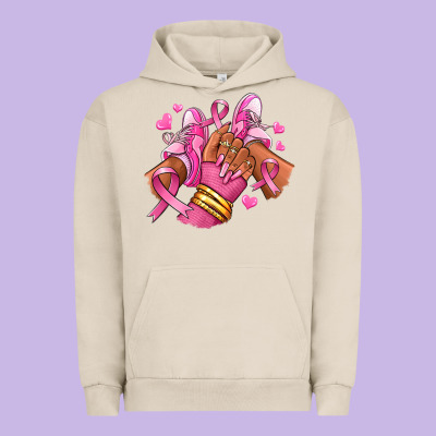 Urban Hoodie Breast Cancer afro girl sneakers