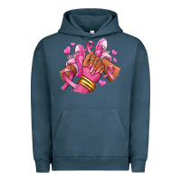 Pigment Midnight Navy Breast Cancer afro girl sneakers Urban Hoodie - RanaPortraitStore