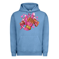 Pigment Pebble Blue Breast Cancer afro girl sneakers Urban Hoodie - RanaPortraitStore