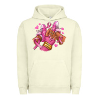 Pigment Pistachio Breast Cancer afro girl sneakers Urban Hoodie - RanaPortraitStore