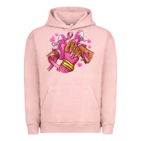 Pigment Salmon Breast Cancer afro girl sneakers Urban Hoodie - RanaPortraitStore