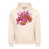 Sandshell Breast Cancer afro girl sneakers Urban Hoodie - RanaPortraitStore