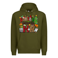 Army Green santa's favorite hr Premium Hoodie - Zillion Design Studio