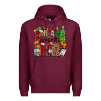 Burgundy santa's favorite hr Premium Hoodie - Zillion Design Studio