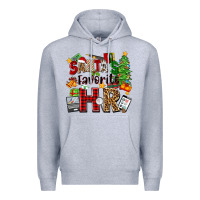 Heather Grey santa's favorite hr Premium Hoodie - Zillion Design Studio