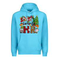 Ocean Blue santa's favorite hr Premium Hoodie - Zillion Design Studio