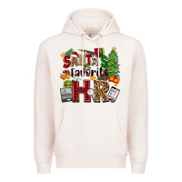 Pale Pink santa's favorite hr Premium Hoodie - Zillion Design Studio