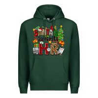 Sports Green santa's favorite hr Premium Hoodie - Zillion Design Studio