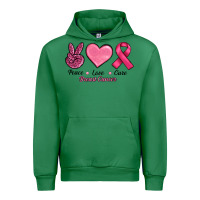 Emerald Peace Love Cure Cancer Urban Hoodie - RanaPortraitStore