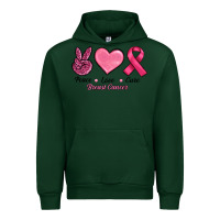 Forest Green Peace Love Cure Cancer Urban Hoodie - RanaPortraitStore