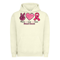 Pigment Pistachio Peace Love Cure Cancer Urban Hoodie - RanaPortraitStore