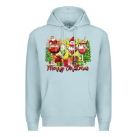 Blue Mist merry christmas wine glasses Premium Hoodie - Zillion Design Studio