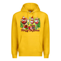 Lemon merry christmas wine glasses Premium Hoodie - Zillion Design Studio