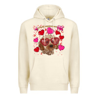 Sandshell Valentine's day cockapoo Premium Hoodie - RanaPortraitStore