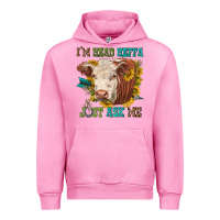 Fuchsia Pink im head heffa just ask me Urban Hoodie - texasbilliewilder
