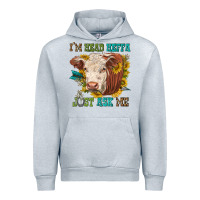 Heather Grey im head heffa just ask me Urban Hoodie - texasbilliewilder