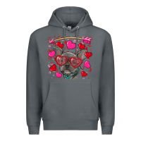 Rock Valentine's day french bulldog puppy Premium Hoodie - RanaPortraitStore