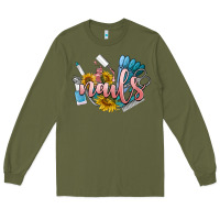 Army Green nails Long Sleeve Tee - BarkalooDesign