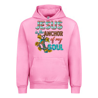 Fuchsia Pink jesus is the anchor of my soul Urban Hoodie - texasbilliewilder