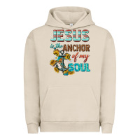Pigment French Oak jesus is the anchor of my soul Urban Hoodie - texasbilliewilder