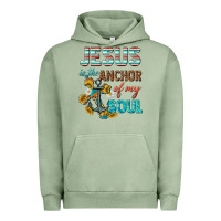 Pigment Oil Green jesus is the anchor of my soul Urban Hoodie - texasbilliewilder