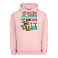 Pigment Salmon jesus is the anchor of my soul Urban Hoodie - texasbilliewilder