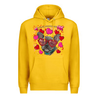 Lemon Valentine's day french bulldog puppy Premium Hoodie - RanaPortraitStore