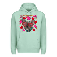 Seafoam Valentine's day french bulldog puppy Premium Hoodie - RanaPortraitStore