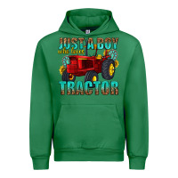 Emerald just a boy who loves tractor Urban Hoodie - texasbilliewilder