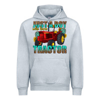 Heather Grey just a boy who loves tractor Urban Hoodie - texasbilliewilder