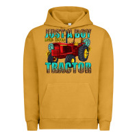 Pigment Peanut Butter just a boy who loves tractor Urban Hoodie - texasbilliewilder
