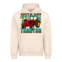 Sandshell just a boy who loves tractor Urban Hoodie - texasbilliewilder
