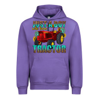 Tulip just a boy who loves tractor Urban Hoodie - texasbilliewilder