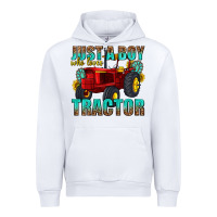White just a boy who loves tractor Urban Hoodie - texasbilliewilder