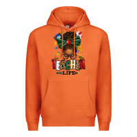 Carrot teacher life afro messy bun Premium Hoodie - texasbilliewilder