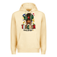 Pina Colada teacher life afro messy bun Premium Hoodie - texasbilliewilder