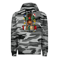 Slate Camo teacher life afro messy bun Premium Hoodie - texasbilliewilder