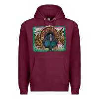 Burgundy thanksgiving turkey with background Premium Hoodie - RanaPortraitStore